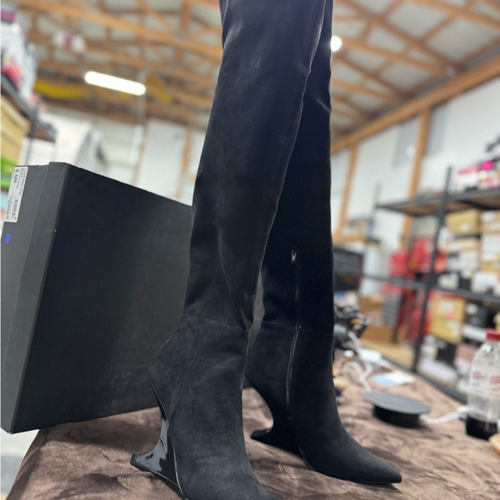 Aminah Suede thigh high Luna boots in size 6.5 & 8.5